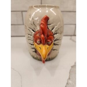 Gerz Germany Handmade‎ Rooster Hatching From Egg Stein Mug Missing Top Piece/Lid